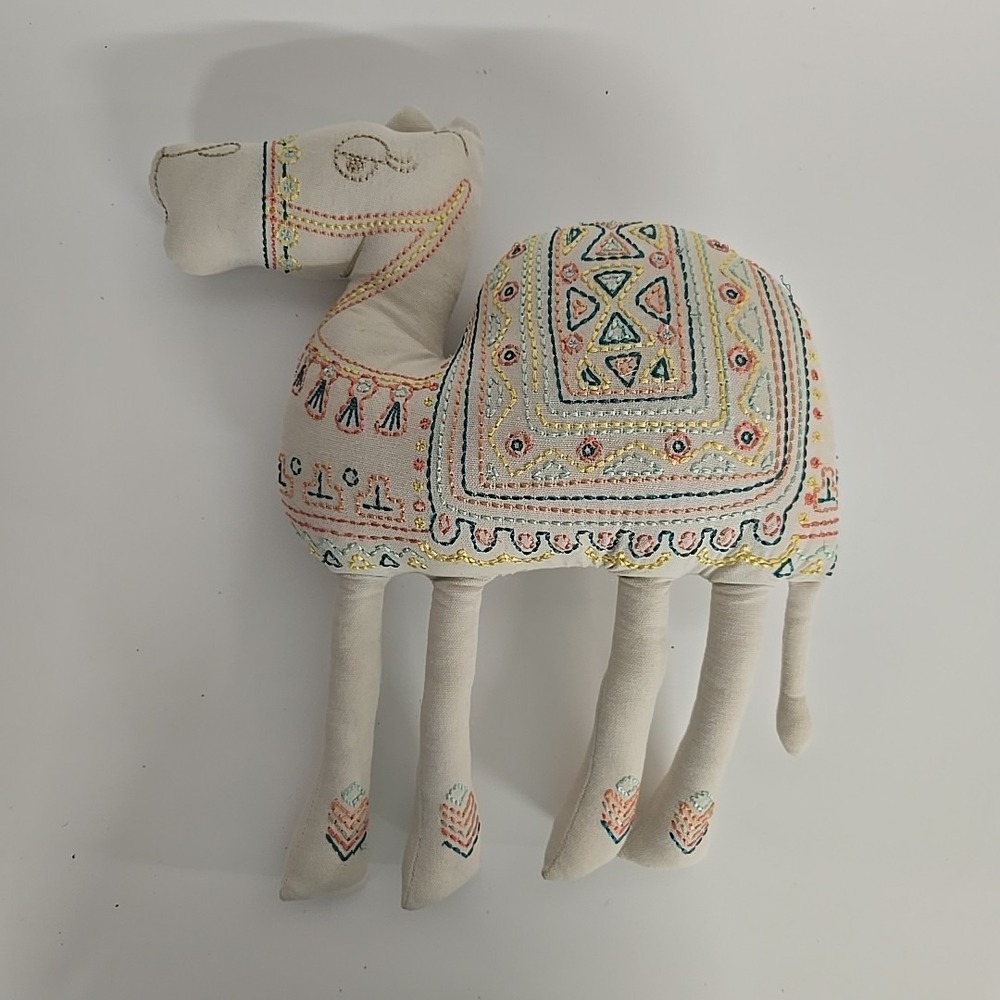 Embroidered Camel Throw Pillow Tan From Pillowfort 15" Tall